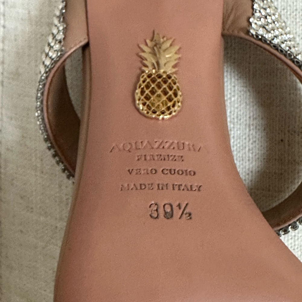 NEW Aquazzura Nude PVC & Crystal High Heel Sandals 39.5 (8.5-9.5), $1190 Retail - Picture 8 of 14